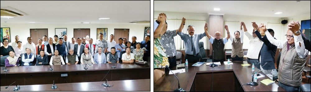 Representatives of FNR, NNPGs and NSCN (IM) after the meeting in Kolkata from October 17-18, where the two Naga Political Groups agree to from the Council of Naga Relationships and Cooperation.